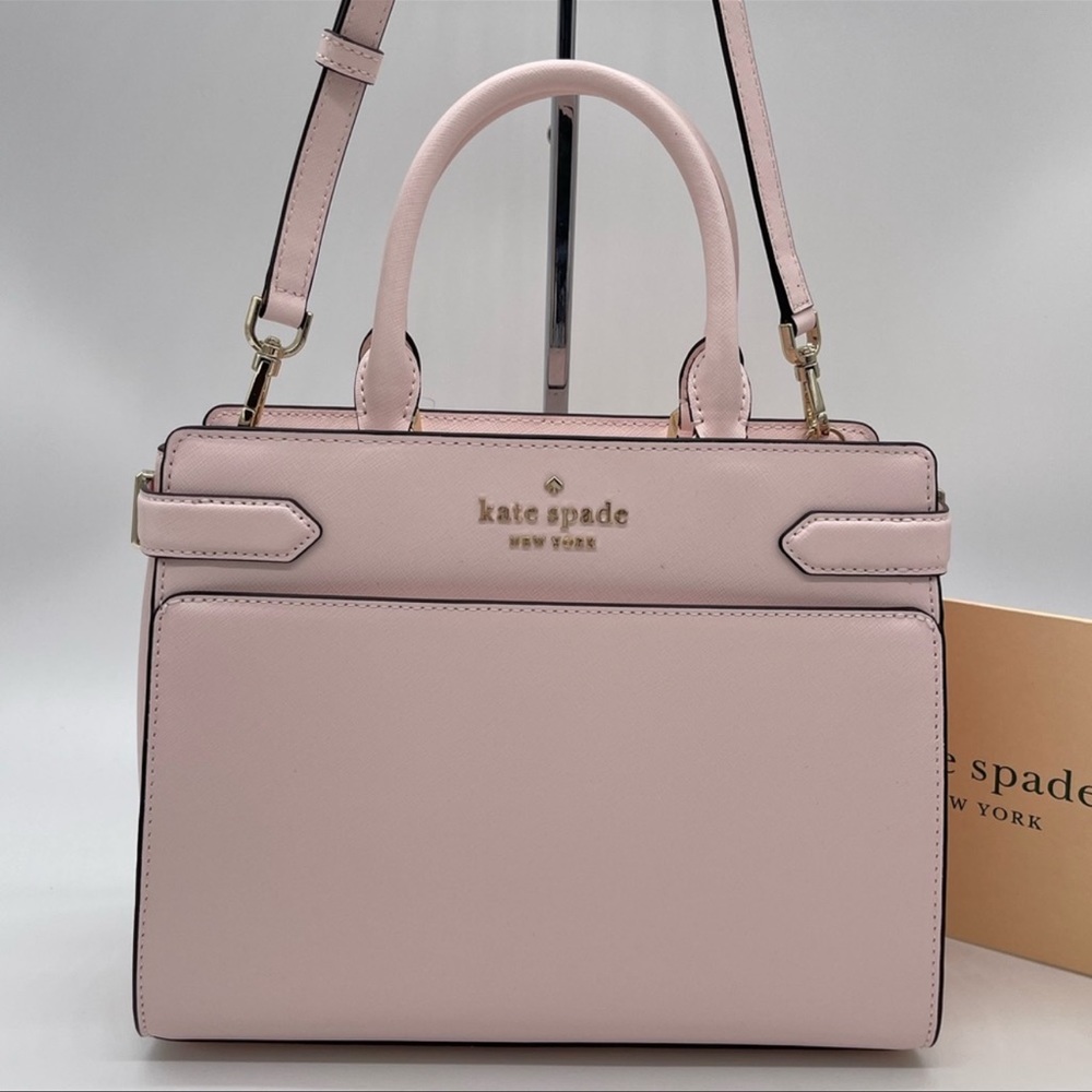 Kate Spade Staci Medium Satchel Crossbody Bag Light Pink - Picture 2 of 11